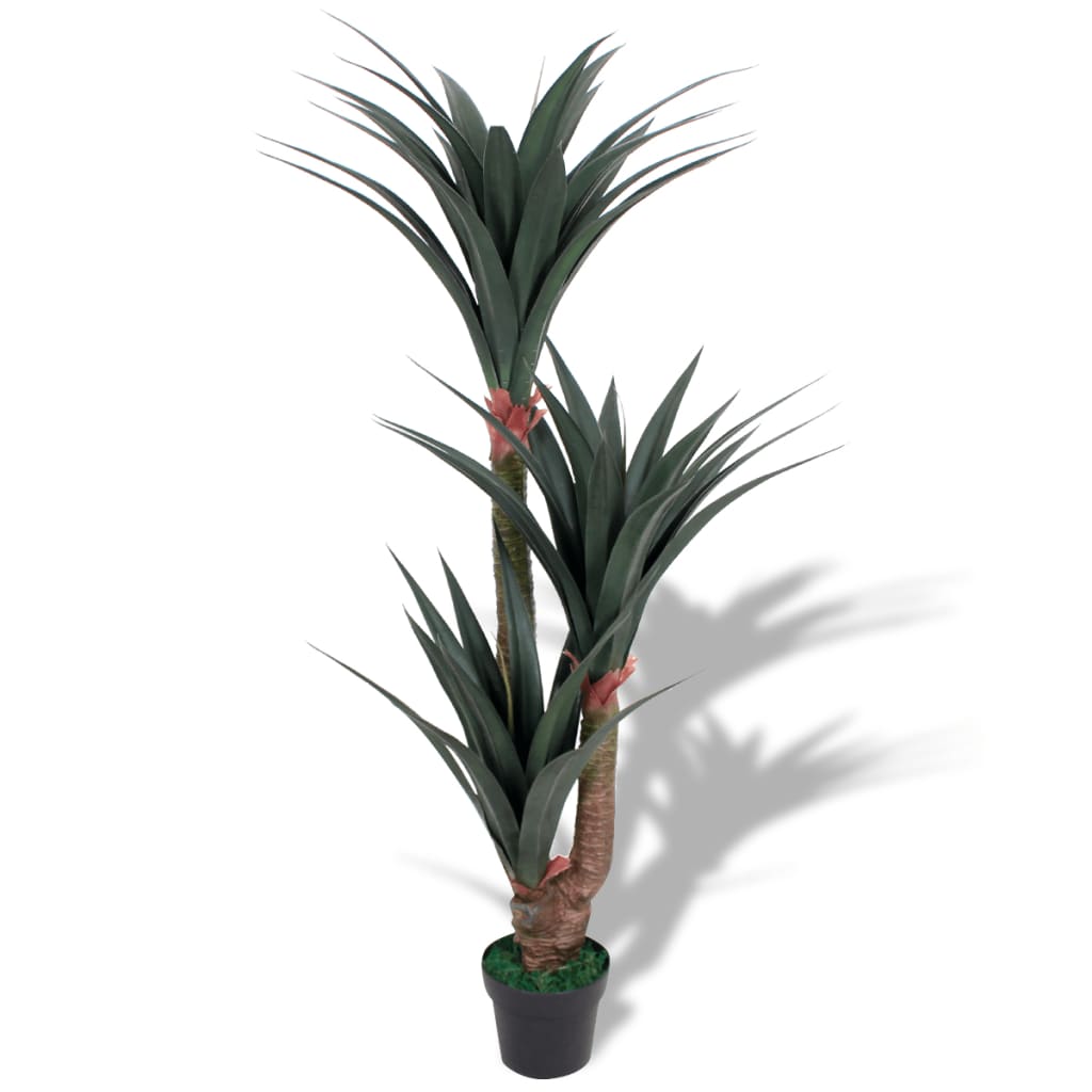 vidaXL Artificial Yucca Plant with Pot 155 cm Green