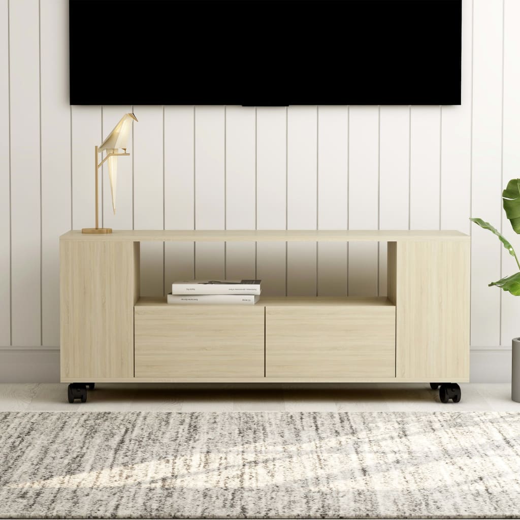 vidaXL TV Cabinet Sonoma Oak 120x35x48 cm Engineered Wood