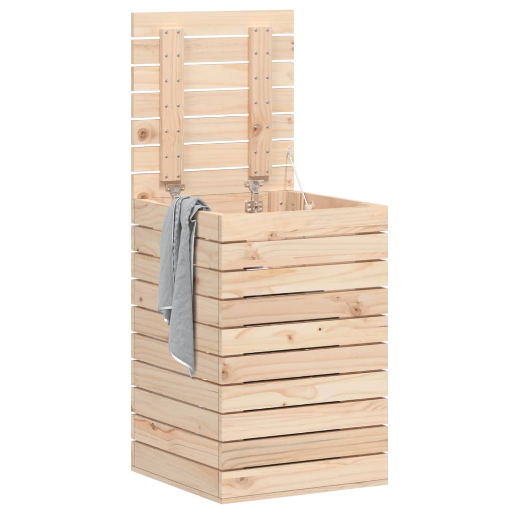 vidaXL Laundry Basket 44x44x66 cm Solid Wood Pine