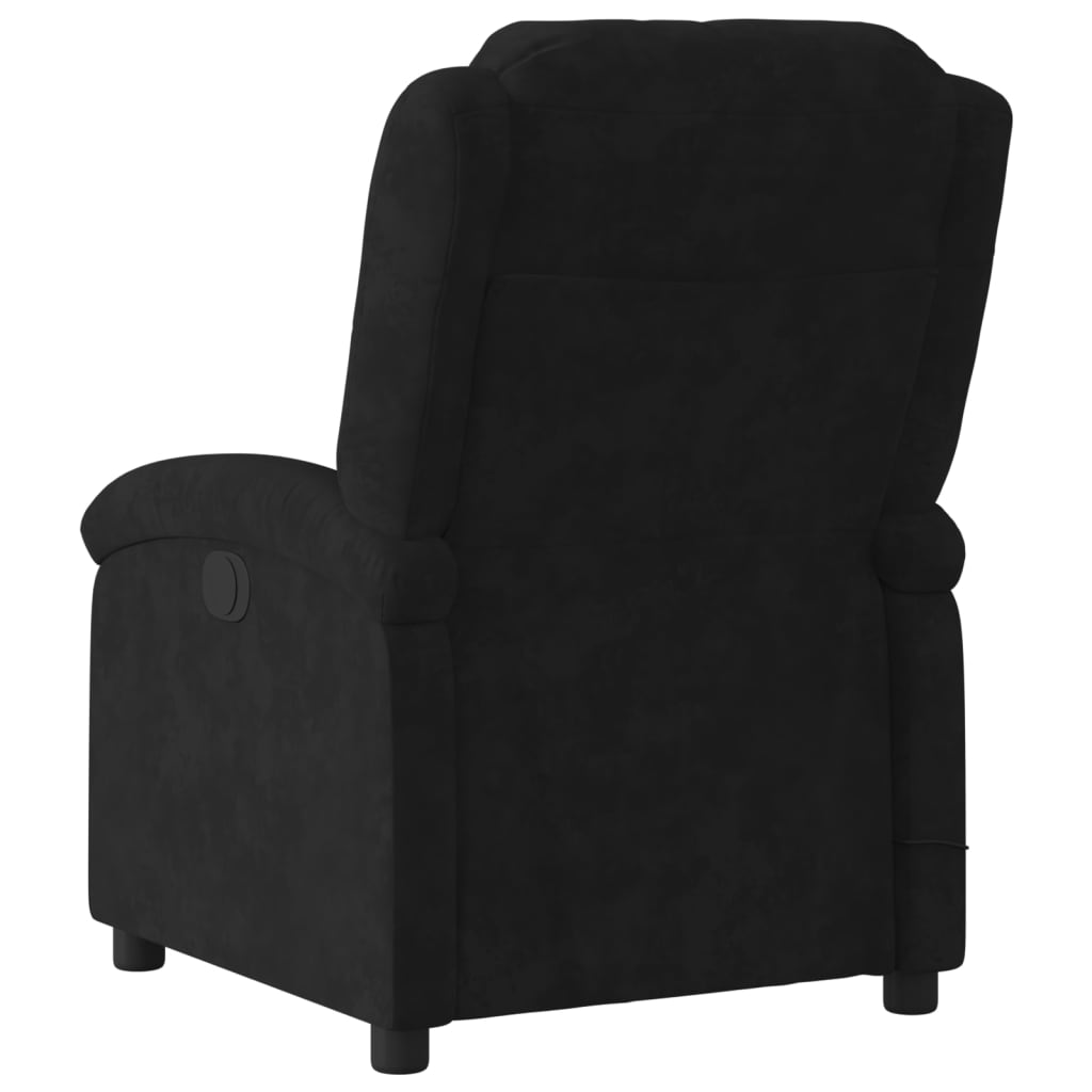 vidaXL Electric Massage Recliner Chair Black Velvet