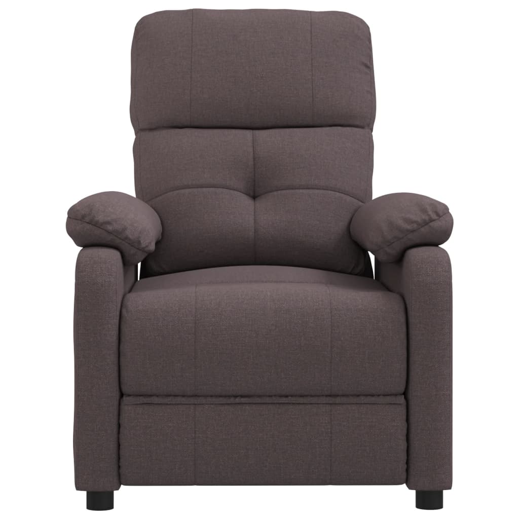 vidaXL Massage Chair Dark Brown Fabric