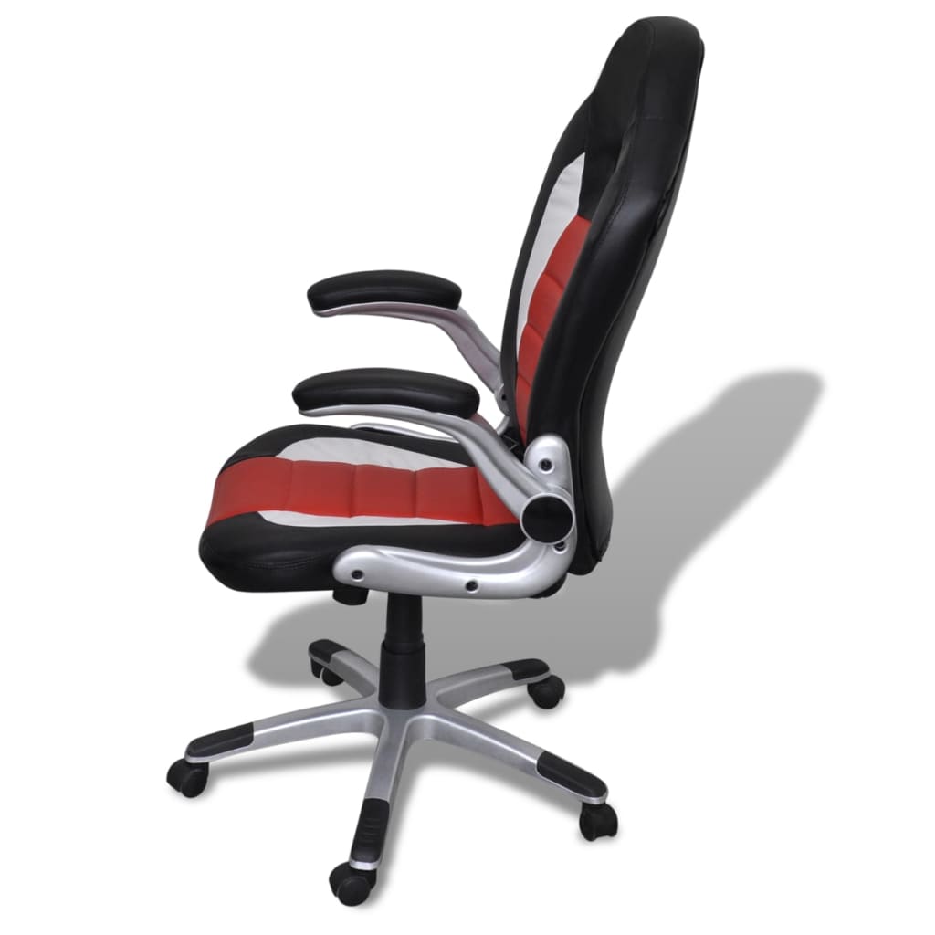 Office Artificial Leather Chair Modern Design Red