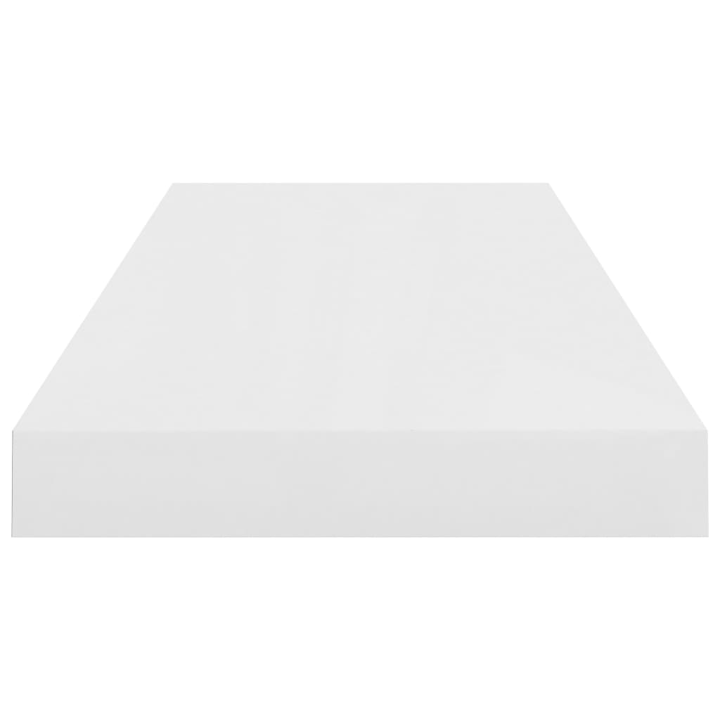 vidaXL Floating Wall Shelf High Gloss White 60x23.5x3.8 cm MDF