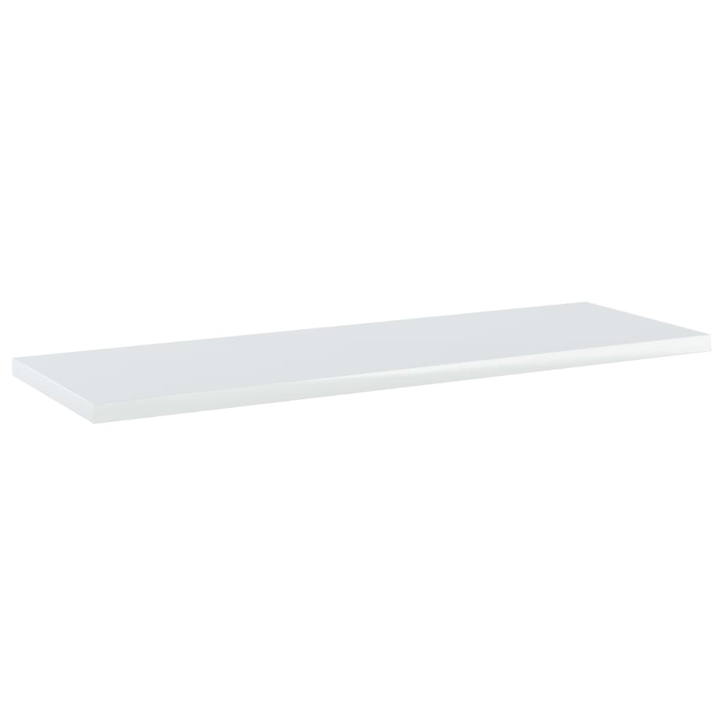 vidaXL Bookshelf Boards 4 pcs High Gloss White 60x20x1.5 cm Engineered Wood
