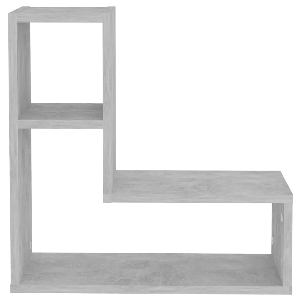vidaXL Wall Shelf 2 pcs Concrete Grey 50x15x50 cm Engineered Wood