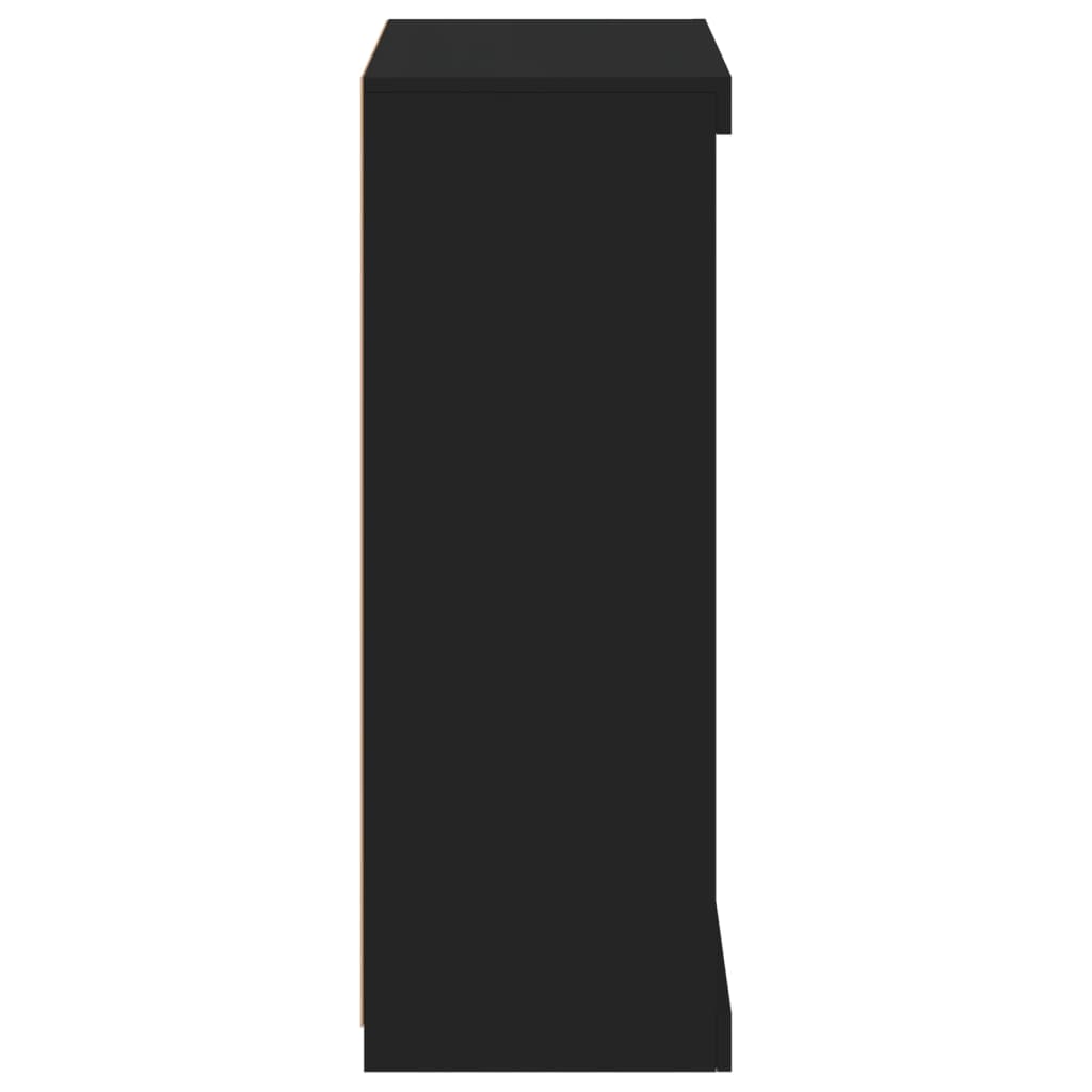 vidaXL Sideboard with LED Lights Black 60.5x37x100 cm
