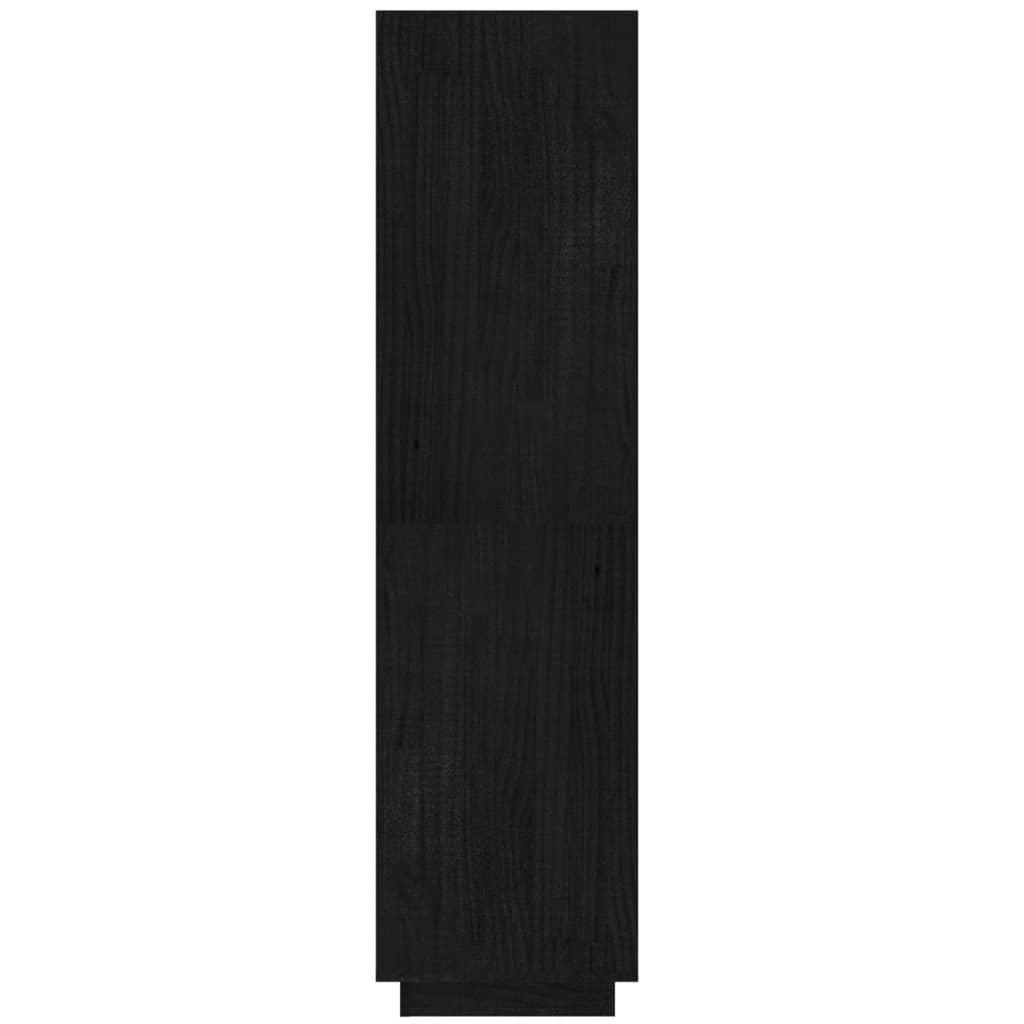 vidaXL Book Cabinet/Room Divider Black 40x35x135 cm Solid Pinewood