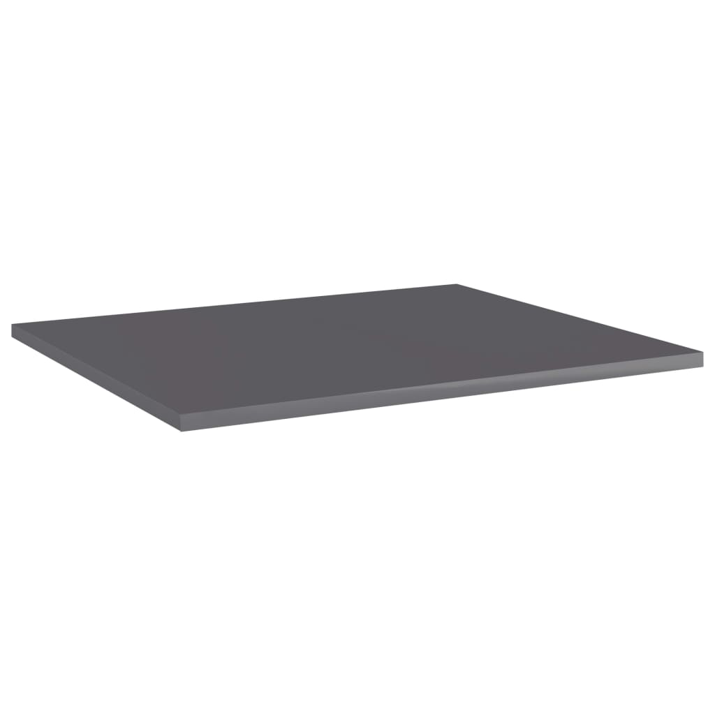 vidaXL Bookshelf Boards 8 pcs High Gloss Grey 60x50x1.5 cm Engineered Wood