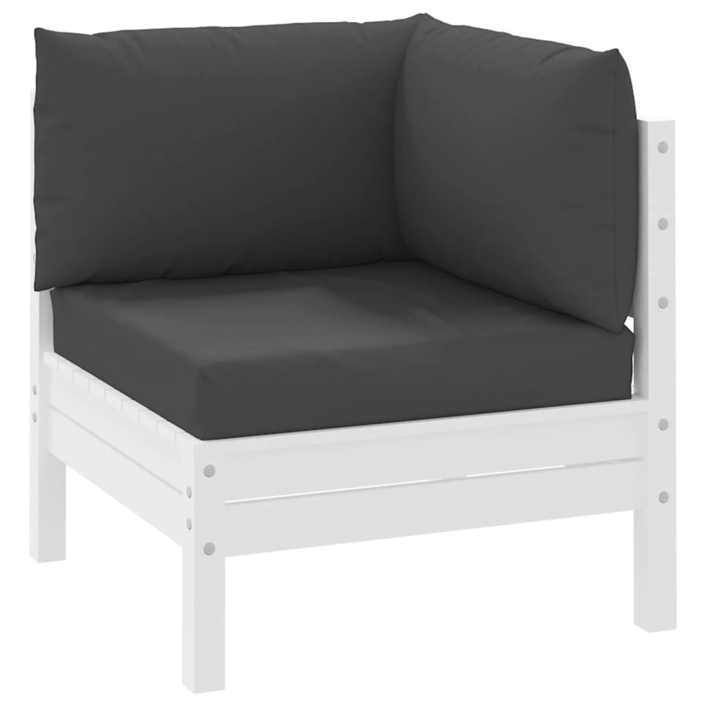 vidaXL Pallet Sofa Cushions 3 pcs Black Fabric