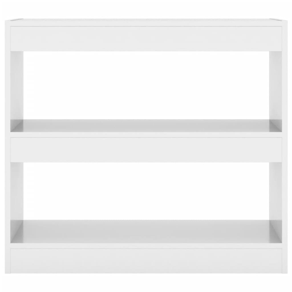 vidaXL Book Cabinet/Room Divider High Gloss White 80x30x72 cm