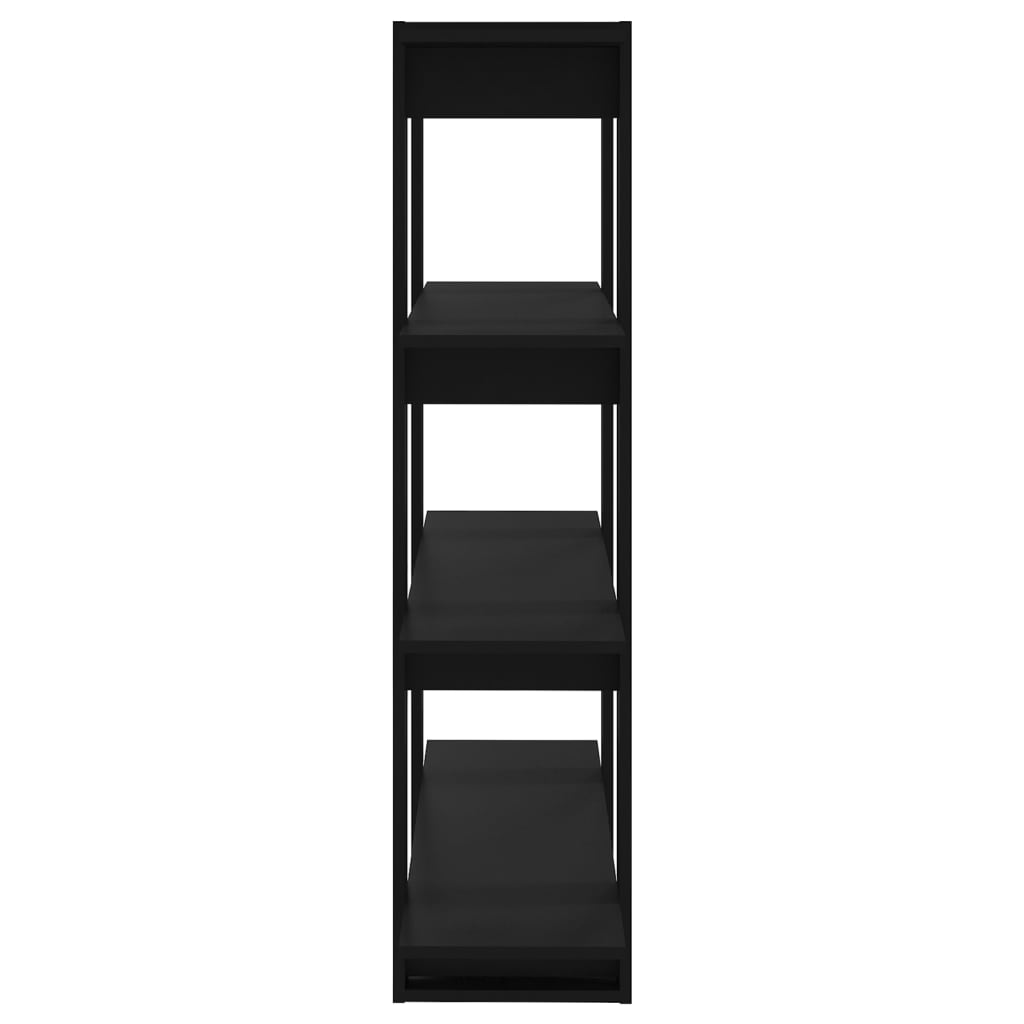vidaXL Book Cabinet/Room Divider Black 100x30x123.5 cm