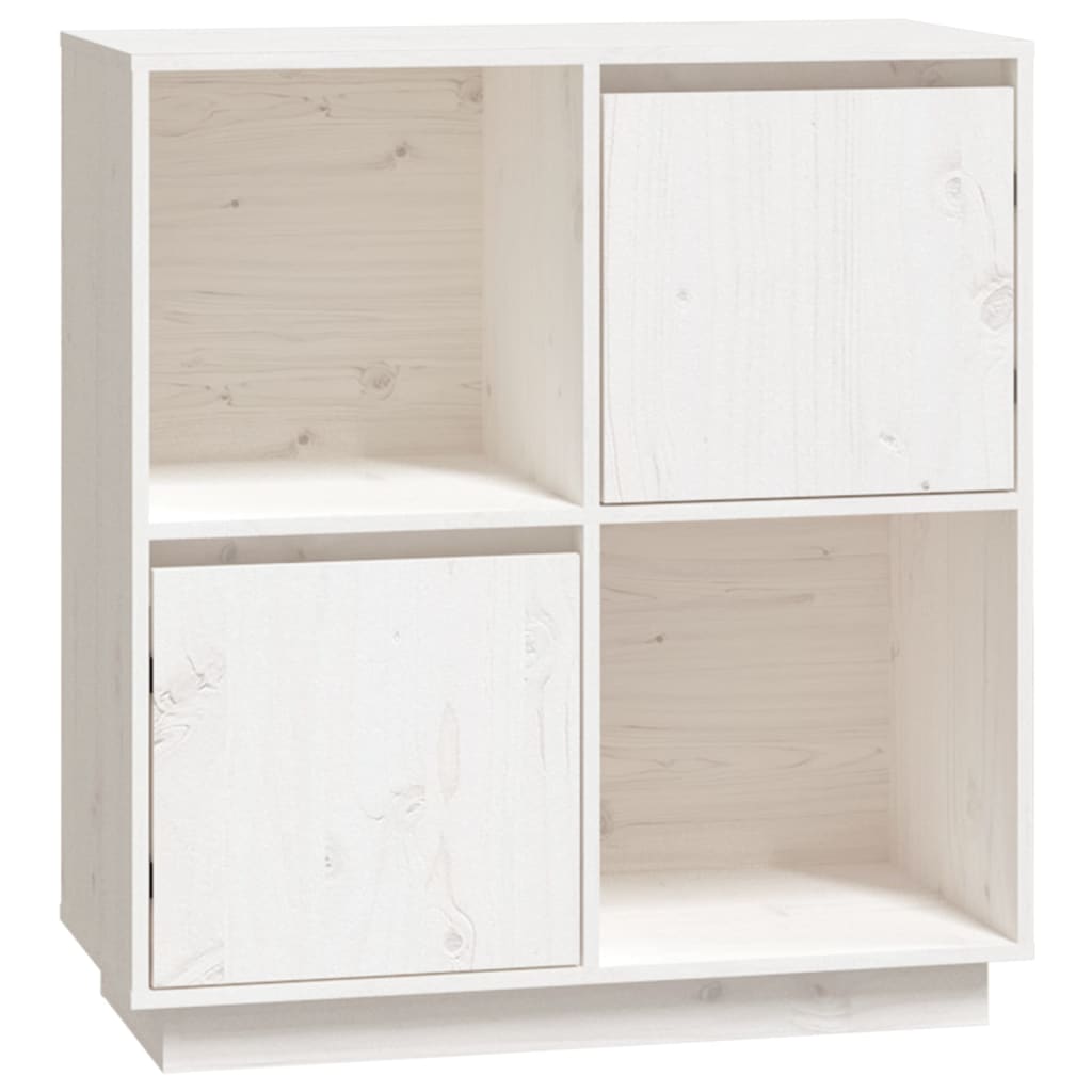 vidaXL Sideboard White 74x35x80 cm Solid Wood Pine