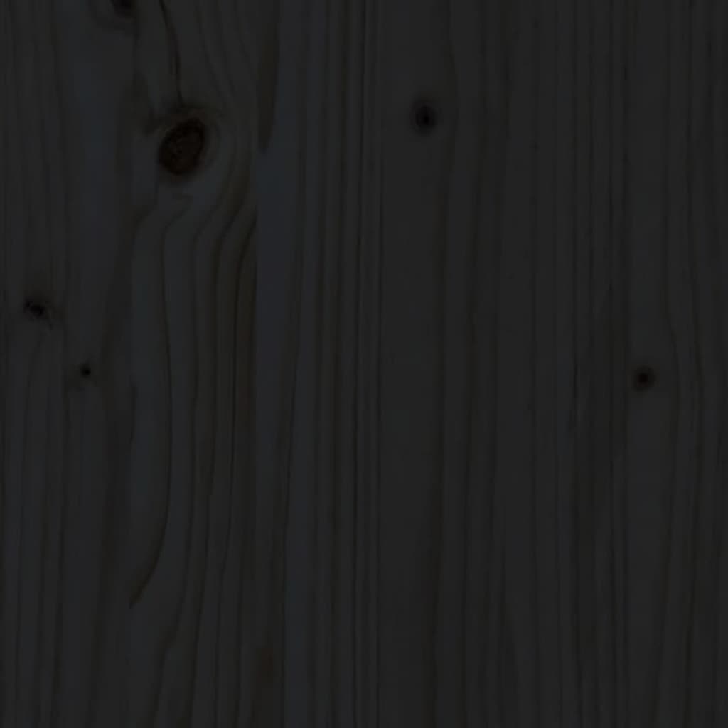 vidaXL Shoe Cabinet Black 60x35x80 cm Solid Wood Pine