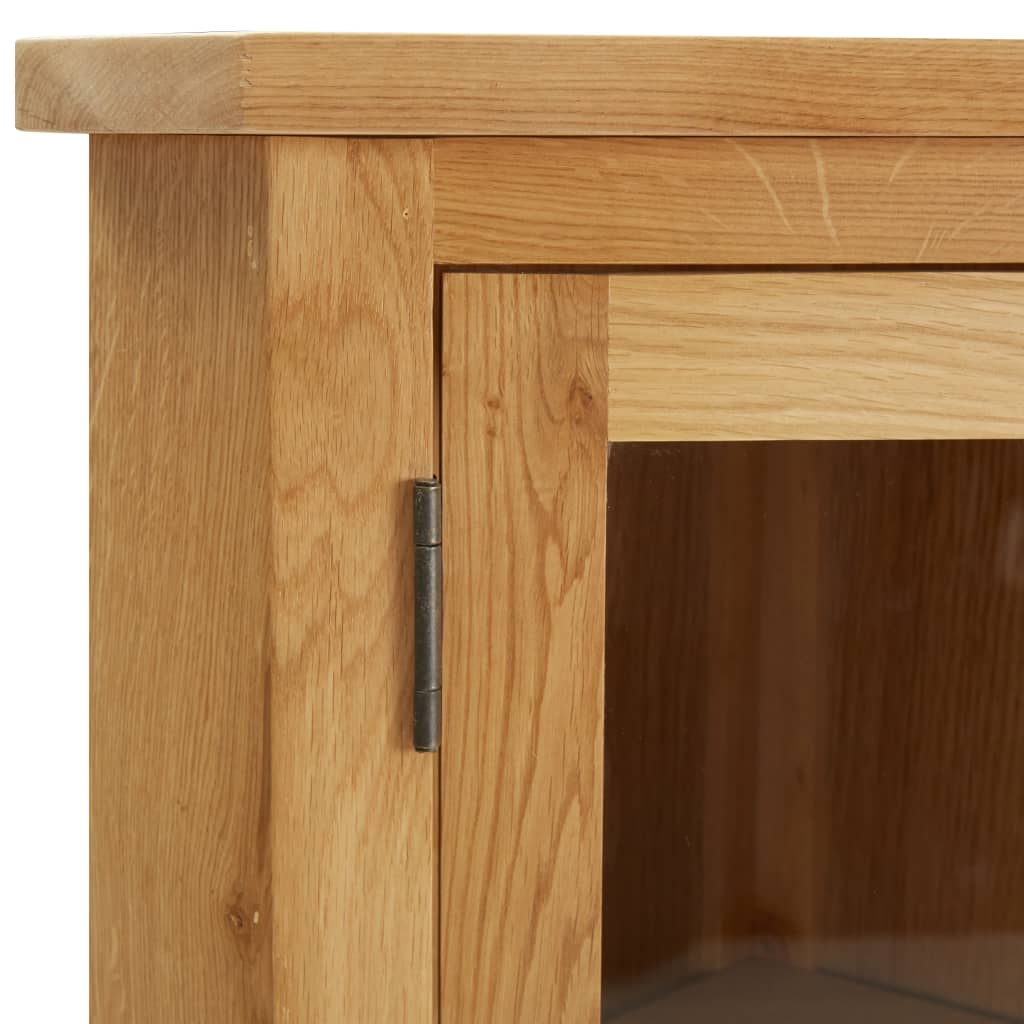 vidaXL Wall-mounted Corner Cabinet 45x28x60 cm Solid Oak Wood