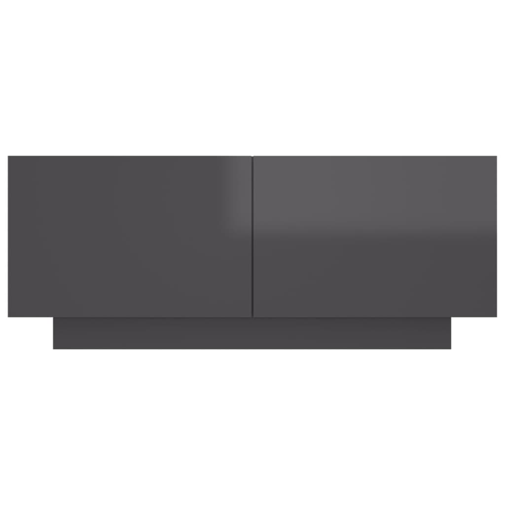 vidaXL TV Cabinet High Gloss Grey 100x35x40 cm Engineered Wood