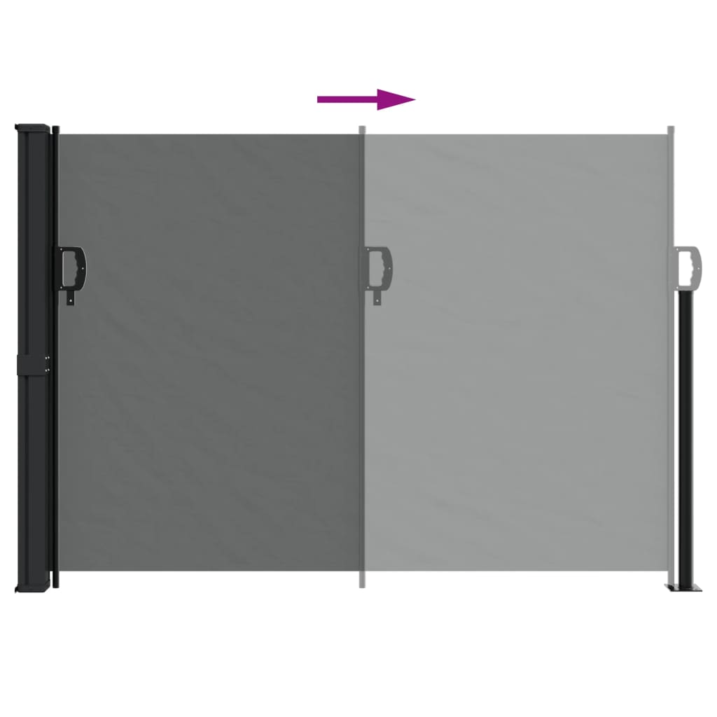 vidaXL Retractable Side Awning Anthracite 140x500 cm