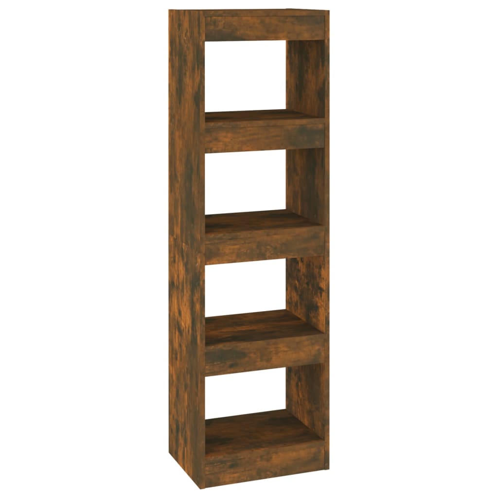 vidaXL Book Cabinet/Room Divider Smoked Oak 40x30x135 cm