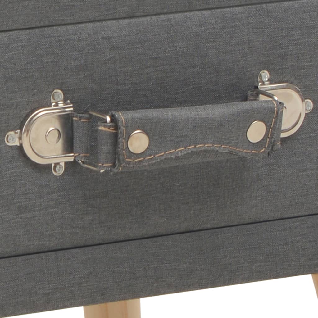 vidaXL Bedside Cabinet Dark Grey 40x35x40 cm Fabric