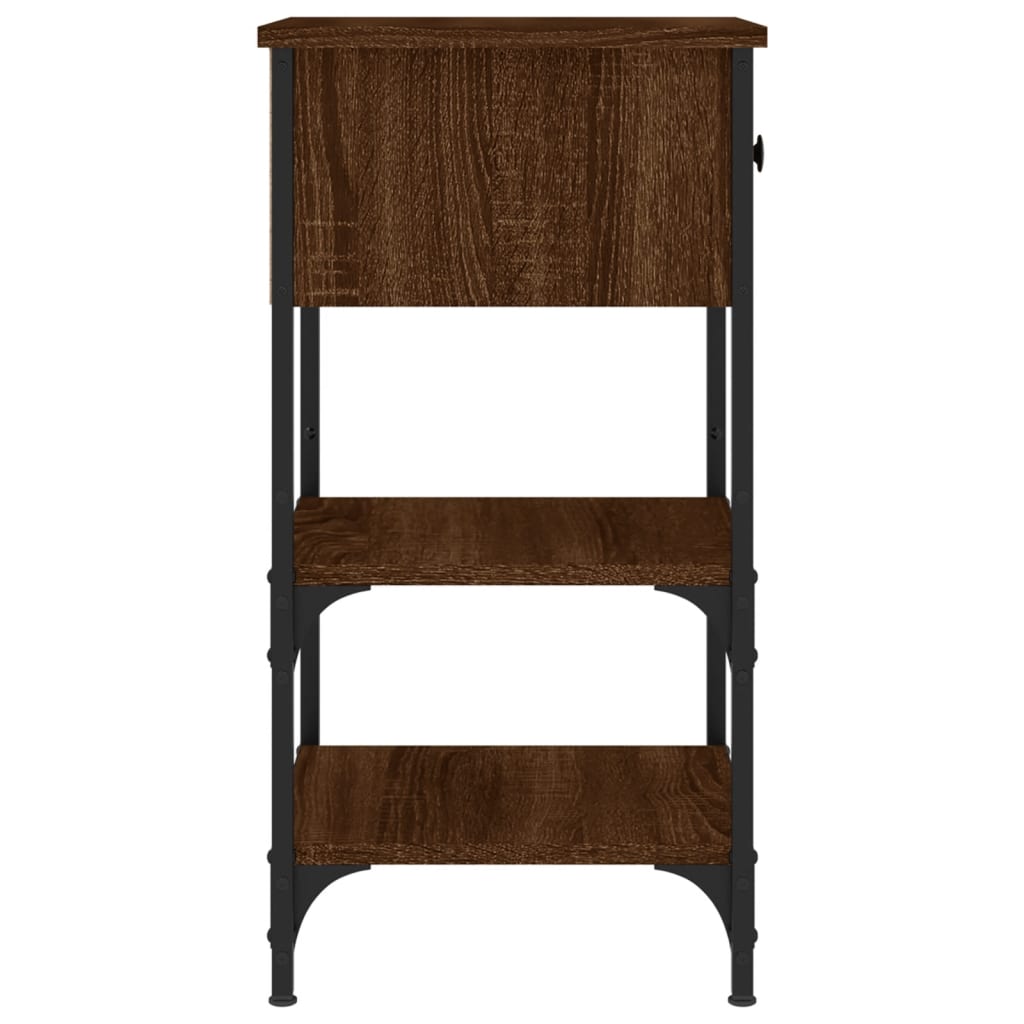 vidaXL Bedside Cabinets 2 pcs Brown Oak 34x36x70 cm Engineered Wood