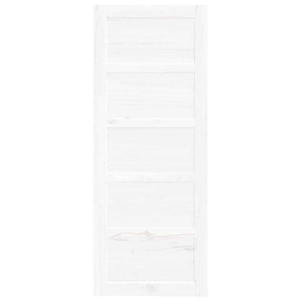 vidaXL Barn Door White 80x1.8x204.5 cm Solid Wood Pine