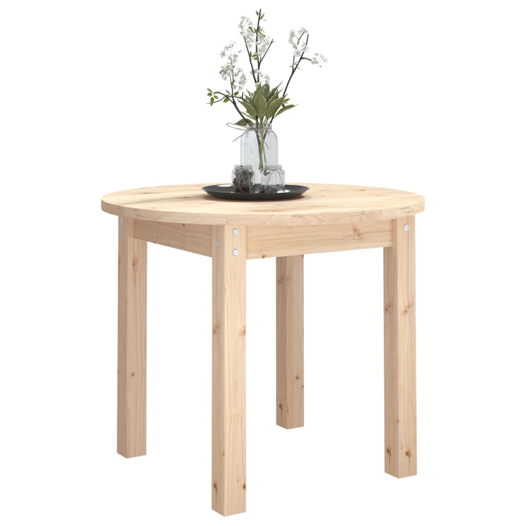 vidaXL Coffee Table Ø 55x45 cm Solid Wood Pine