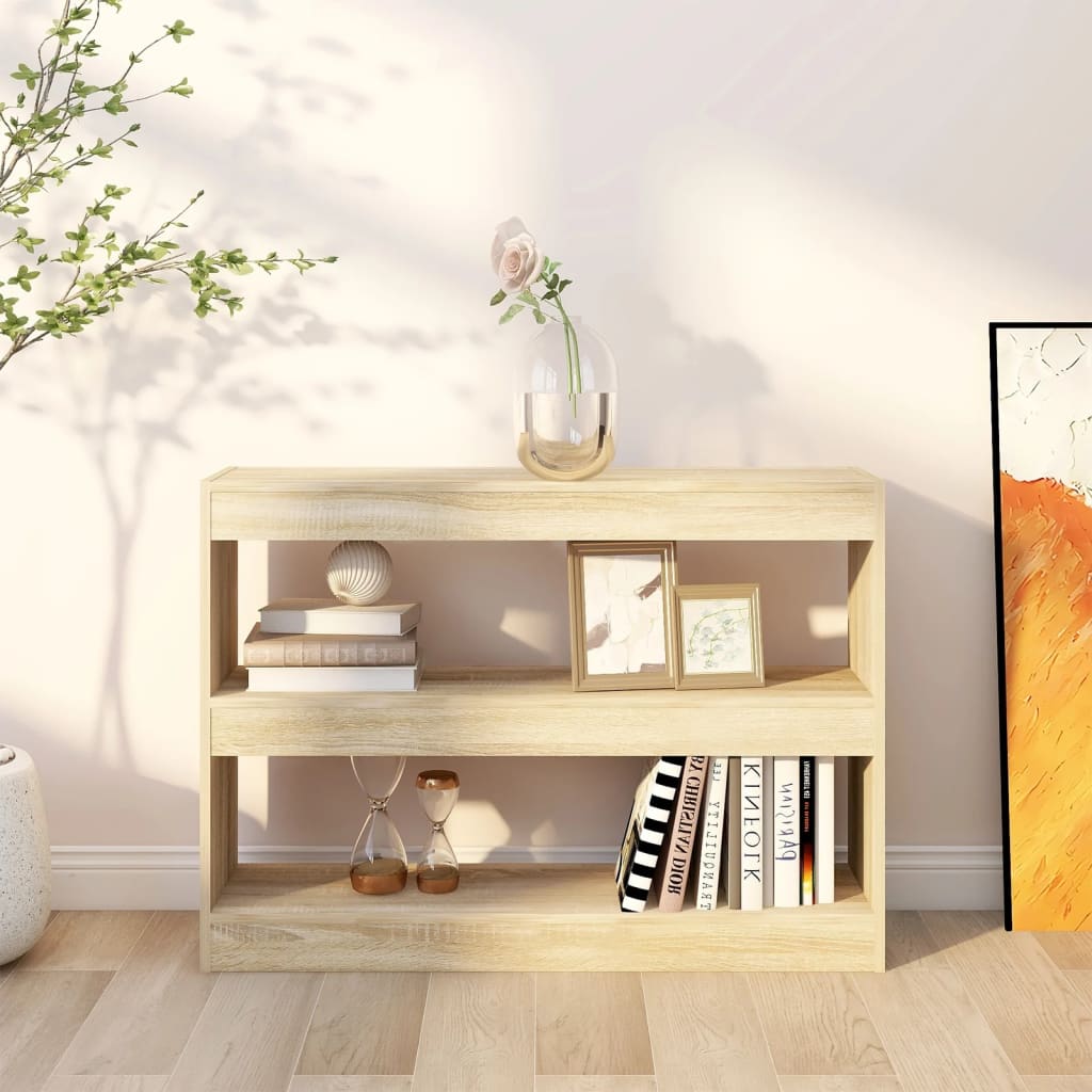 vidaXL Book Cabinet/Room Divider Sonoma Oak 100x30x72 cm