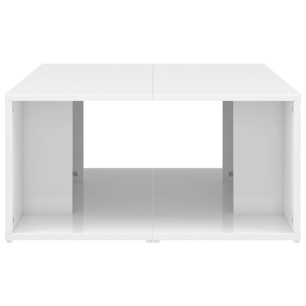 vidaXL Coffee Tables 4 pcs High Gloss White 33x33x33 cm Engineered Wood