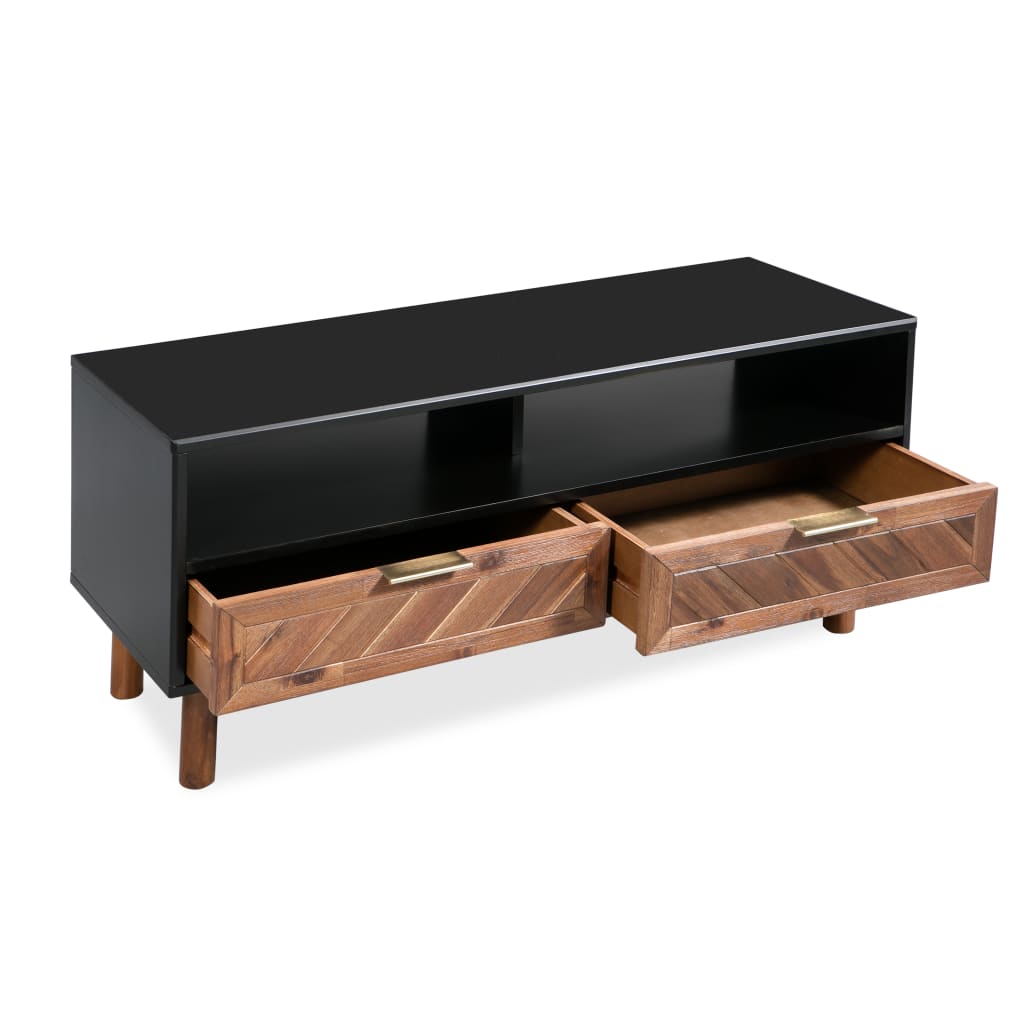 vidaXL TV Cabinet Solid Acacia Wood 100x35x45 cm