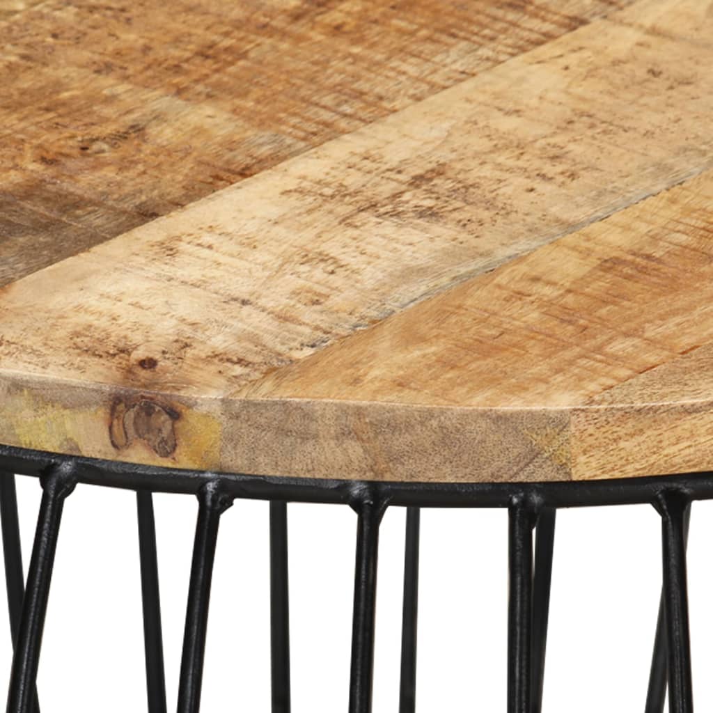 vidaXL Coffee Table Ø68 cm Rough Mango Wood