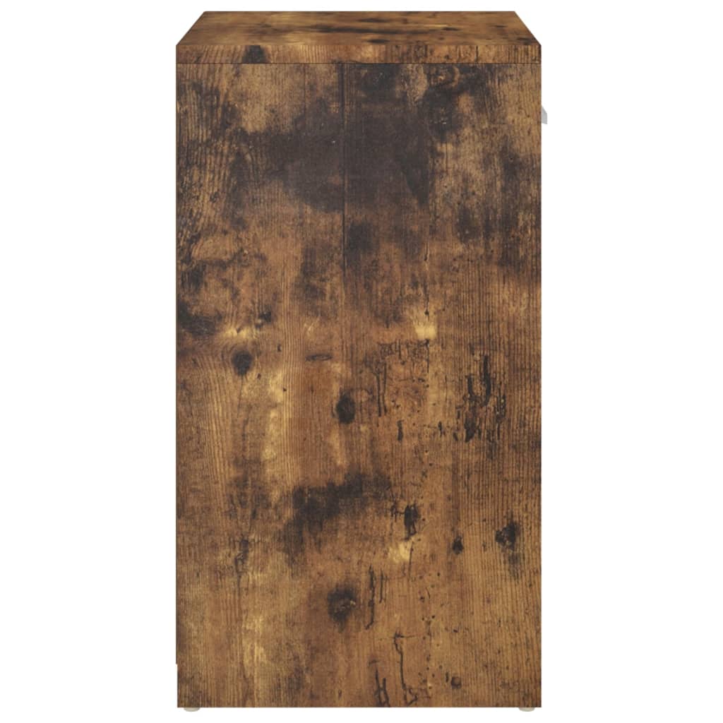 vidaXL Shoe Bench Smoked Oak 94.5x31x57 cm Engineered Wood