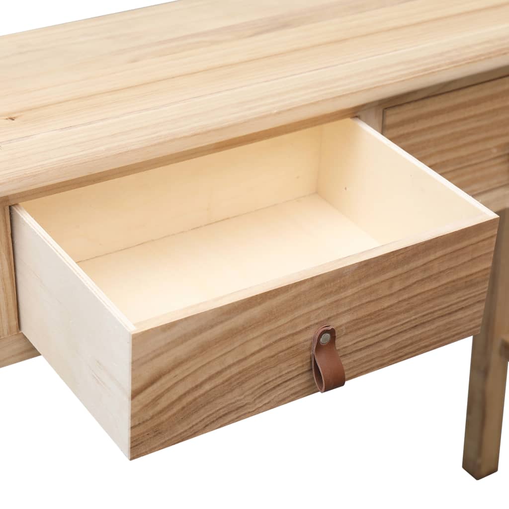 vidaXL Console Table Natural 90x30x77 cm Wood