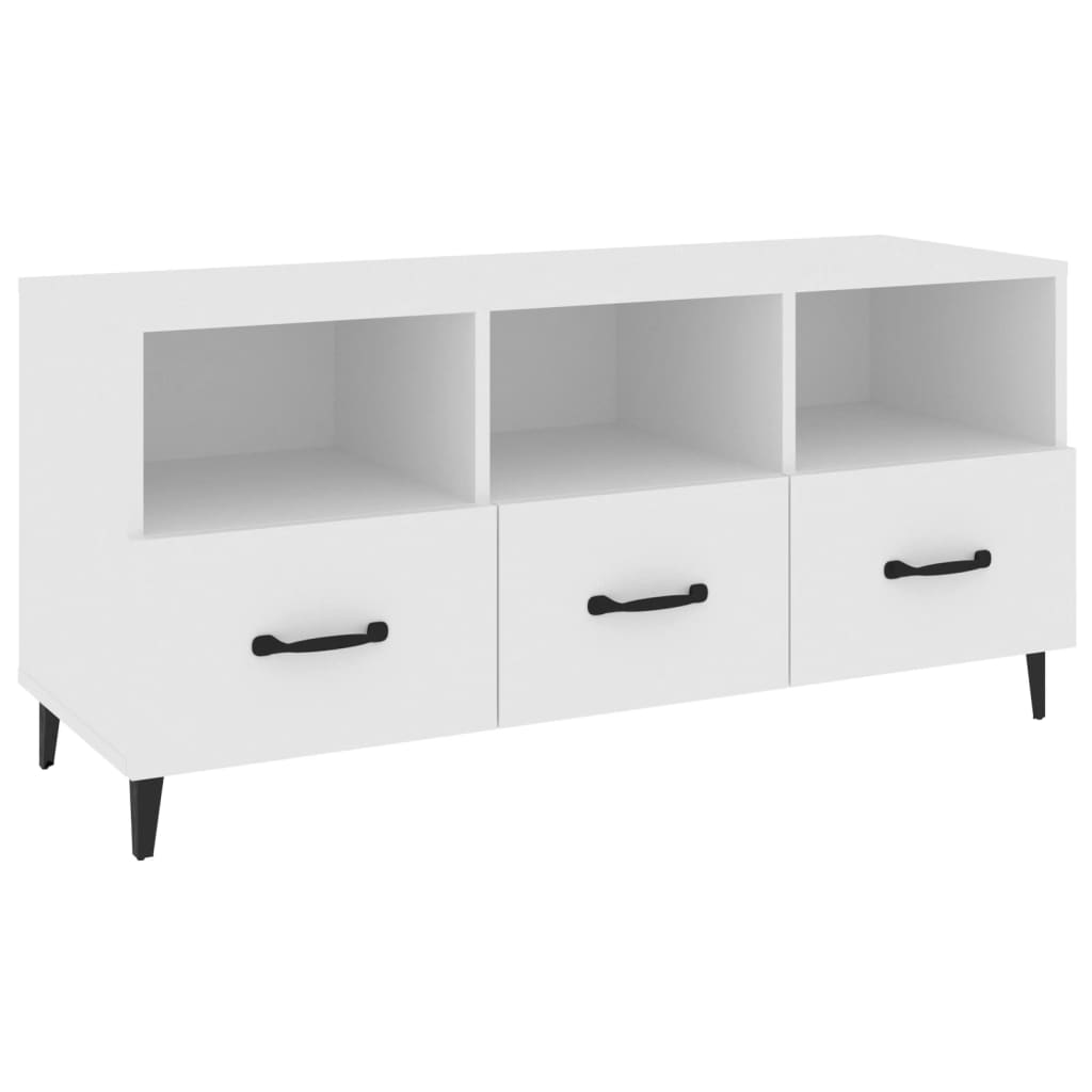 vidaXL TV Cabinet White 102x35x50 cm Engineered Wood