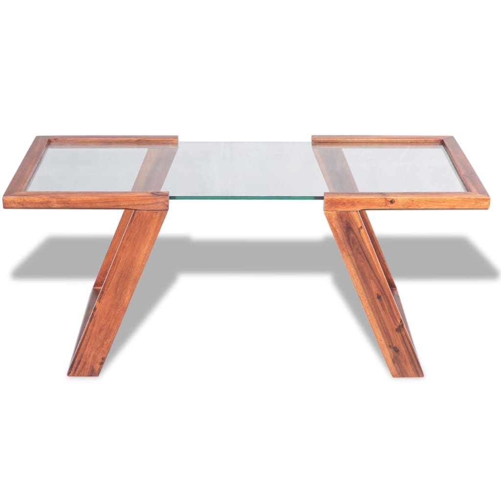 vidaXL Coffee Table Solid Acacia Wood Brown 100x50x40 cm