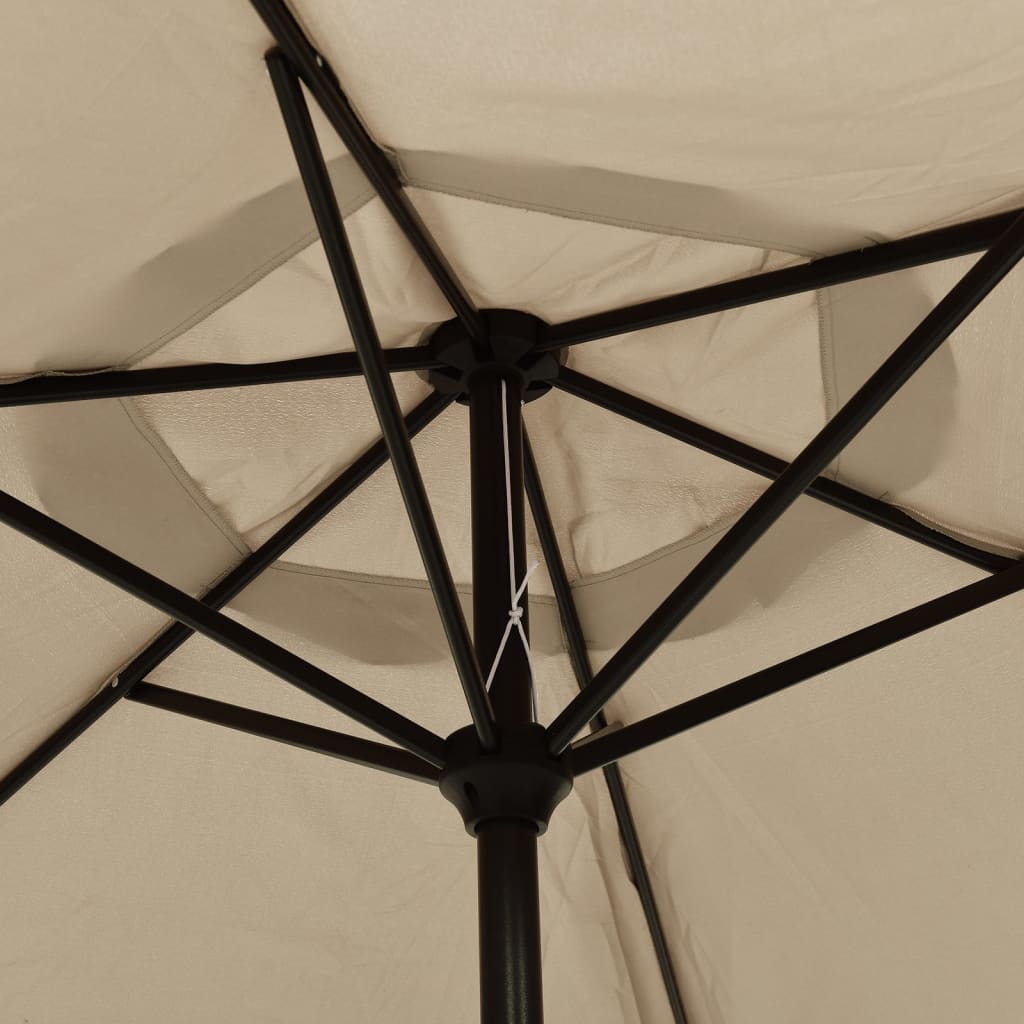 vidaXL Outdoor Parasol with Metal Pole 300 cm Taupe