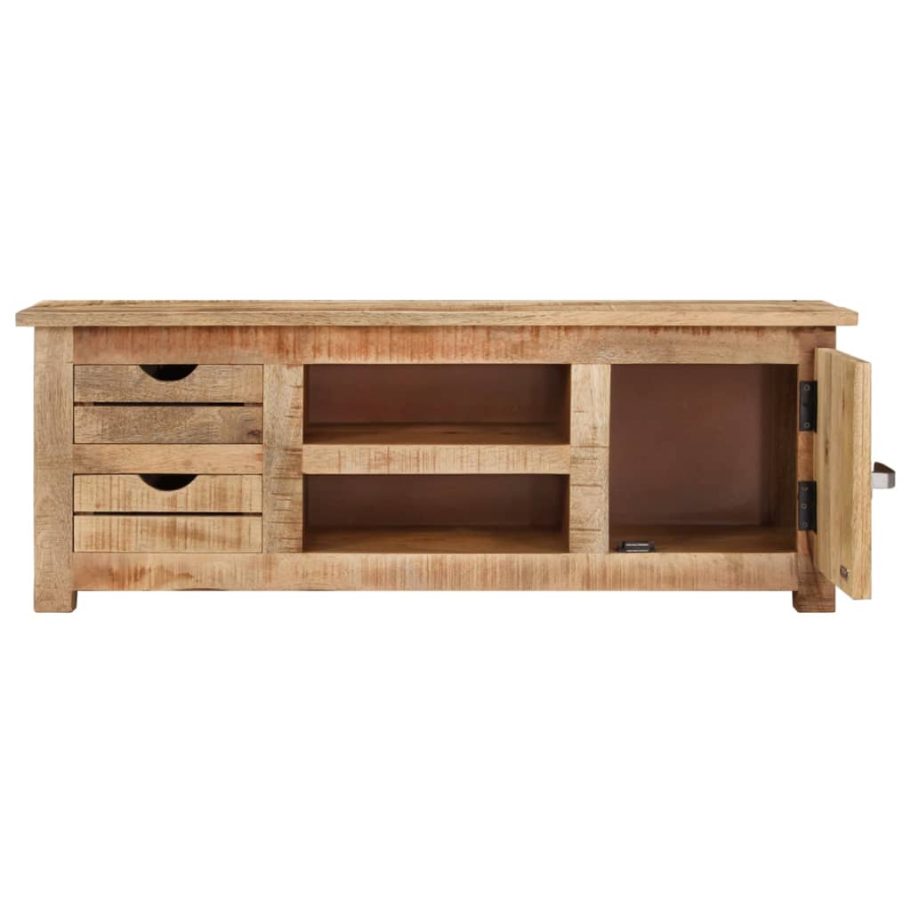 vidaXL TV Cabinet 110x30x40 cm Rough Mango Wood