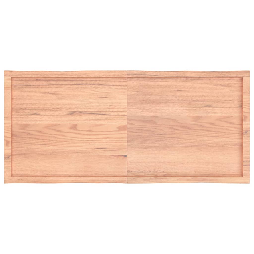 vidaXL Table Top Light Brown 140x60x(2-6)cm Treated Solid Wood Live Edge