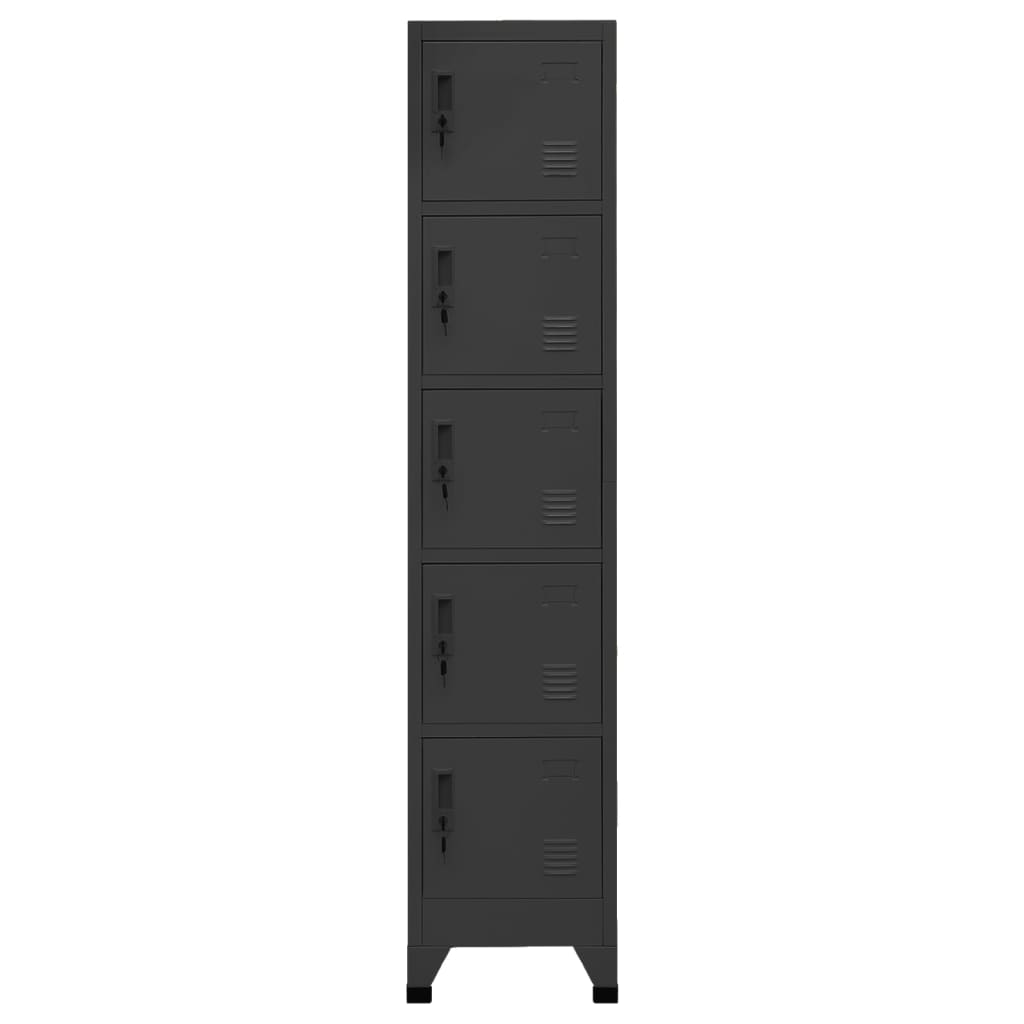 vidaXL Locker Cabinet Anthracite 38x40x180 cm Steel