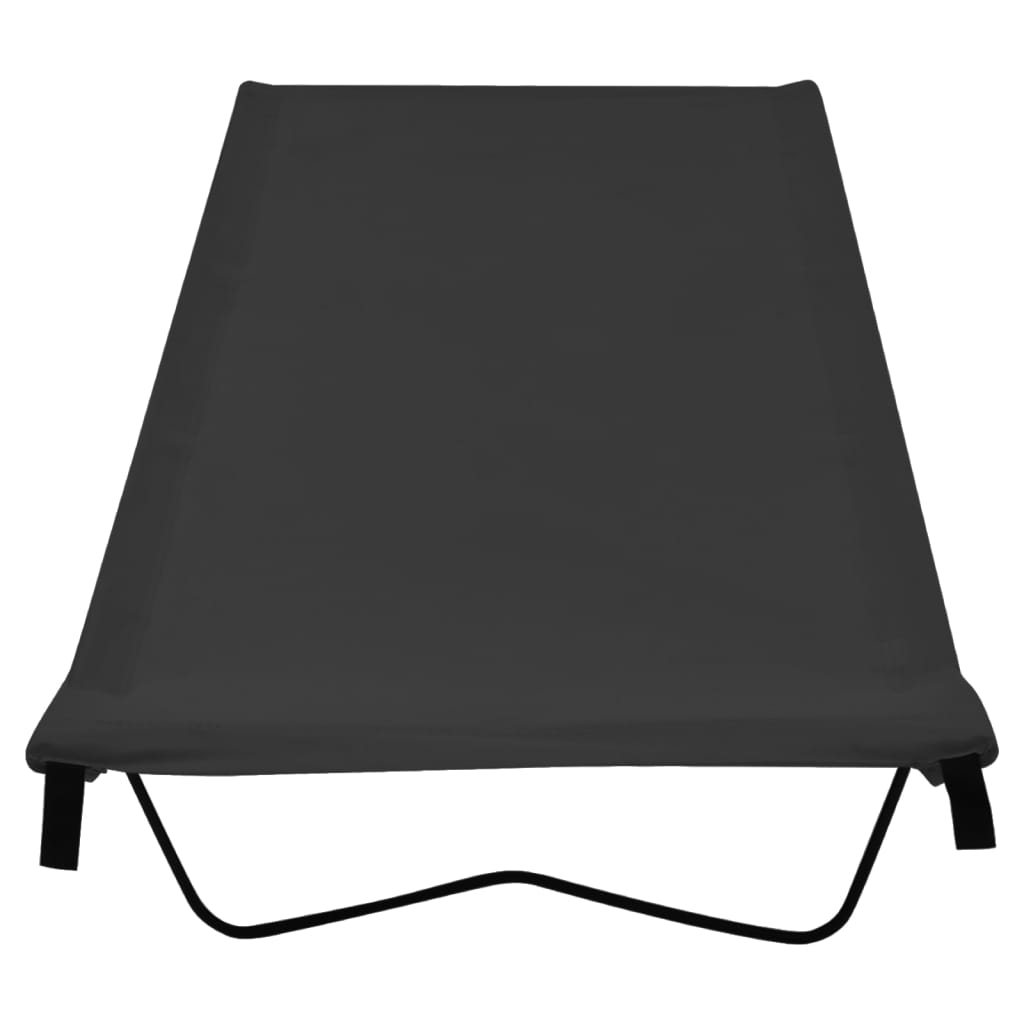 vidaXL Camping Bed 180x60x19 cm Oxford Fabric and Steel Black