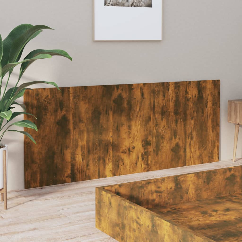 vidaXL Bed Headboard Smoked Oak 200x1.5x80 cm Engineered Wood