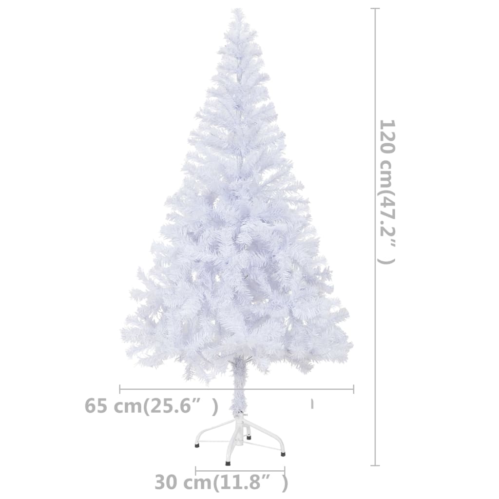 vidaXL Artificial Pre-lit Christmas Tree with Stand 120 cm 230 Branches