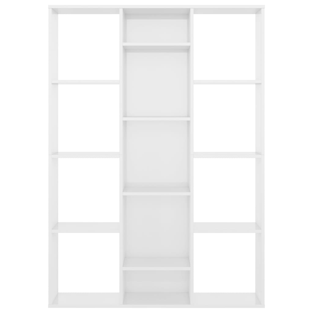vidaXL Room Divider/Book Cabinet High Gloss White 100x24x140 cm Engineered Wood