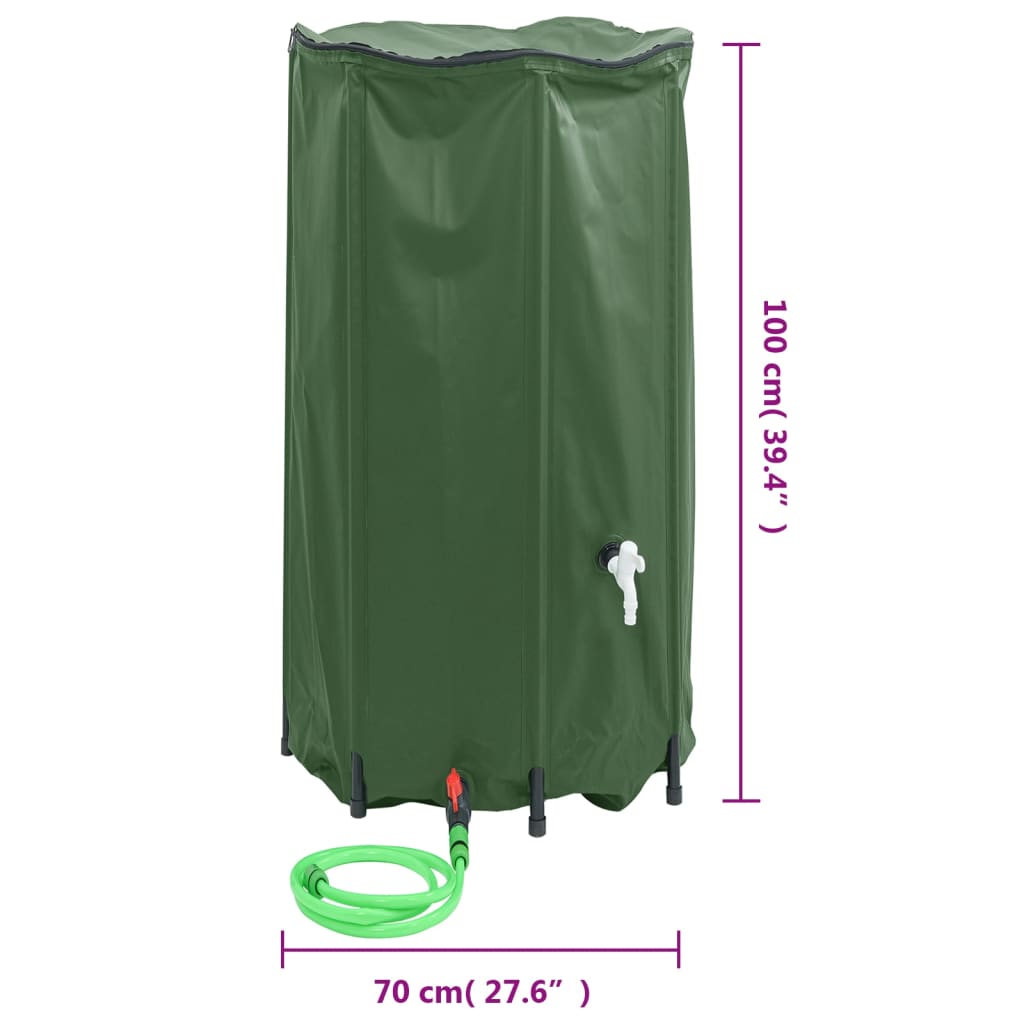 vidaXL Water Tank with Tap Foldable 380 L PVC