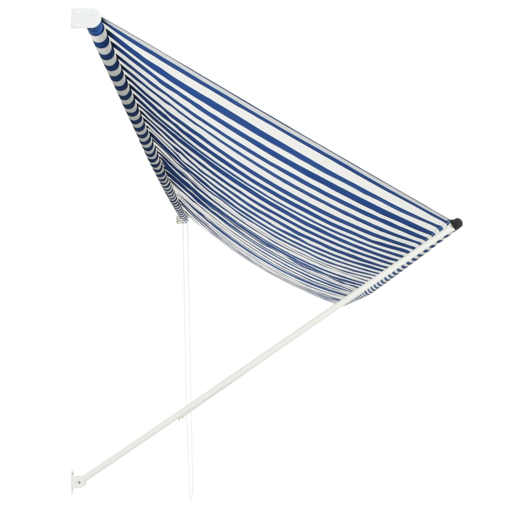 vidaXL Retractable Awning 400x150 cm Blue and White