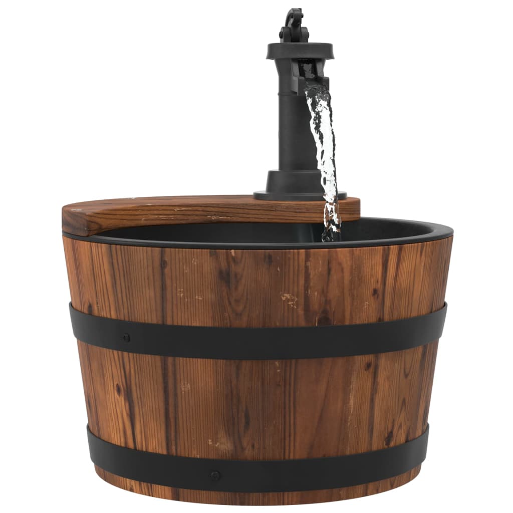 vidaXL Water Fountain with Pump 28x28x34.5 cm Solid Wood Fir