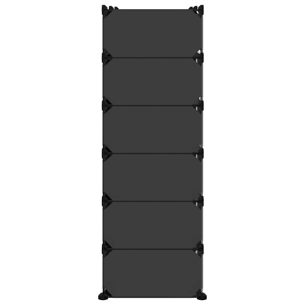 vidaXL Shoe Rack Black 94.5x36.5x106 cm PP