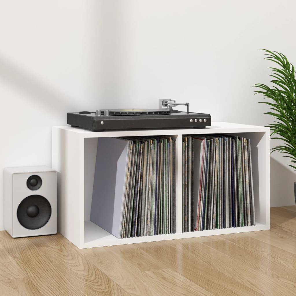 vidaXL Vinyl Storage Box White 71x34x36 cm Engineered Wood