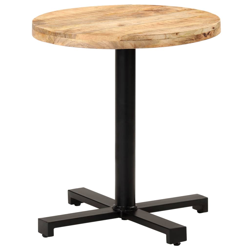 vidaXL Bistro Table Round Ø70x75 cm Rough Mango Wood