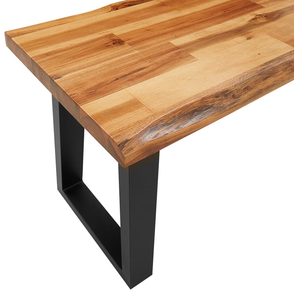 vidaXL Bench with Live Edge 140 cm Solid Wood Acacia