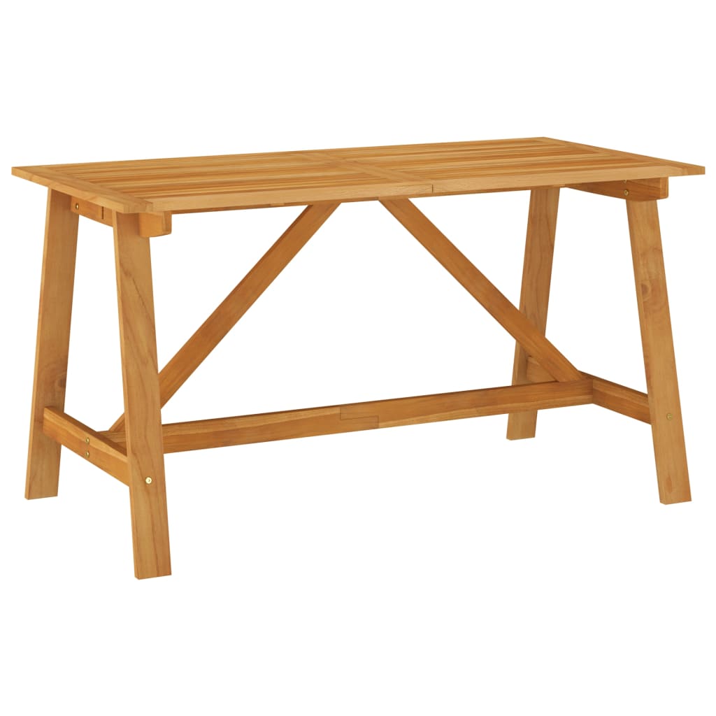 vidaXL Garden Dining Table 140x70x73.5 cm Solid Acacia Wood