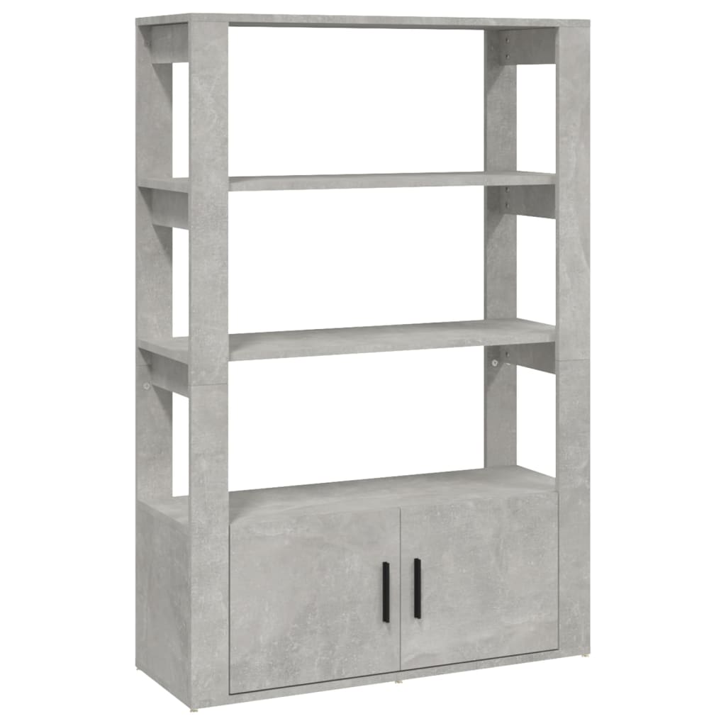 vidaXL Sideboard Concrete Grey 80x30x119.5 cm Engineered Wood